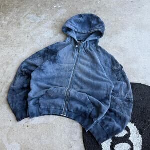Y2K Affliction Style Faded Zip Up Hoodie